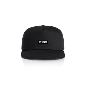 5 PANEL HAT - BLACK SO SCARE SOCIAL CLUB