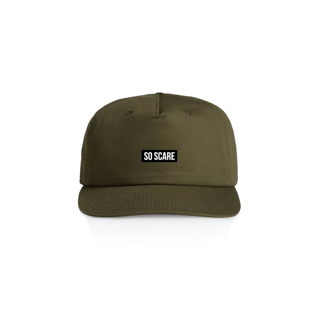 5 PANEL HAT - OLIVE SO SCARE SOCIAL CLUB