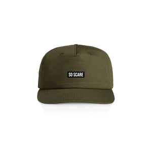5 PANEL HAT - OLIVE SO SCARE SOCIAL CLUB