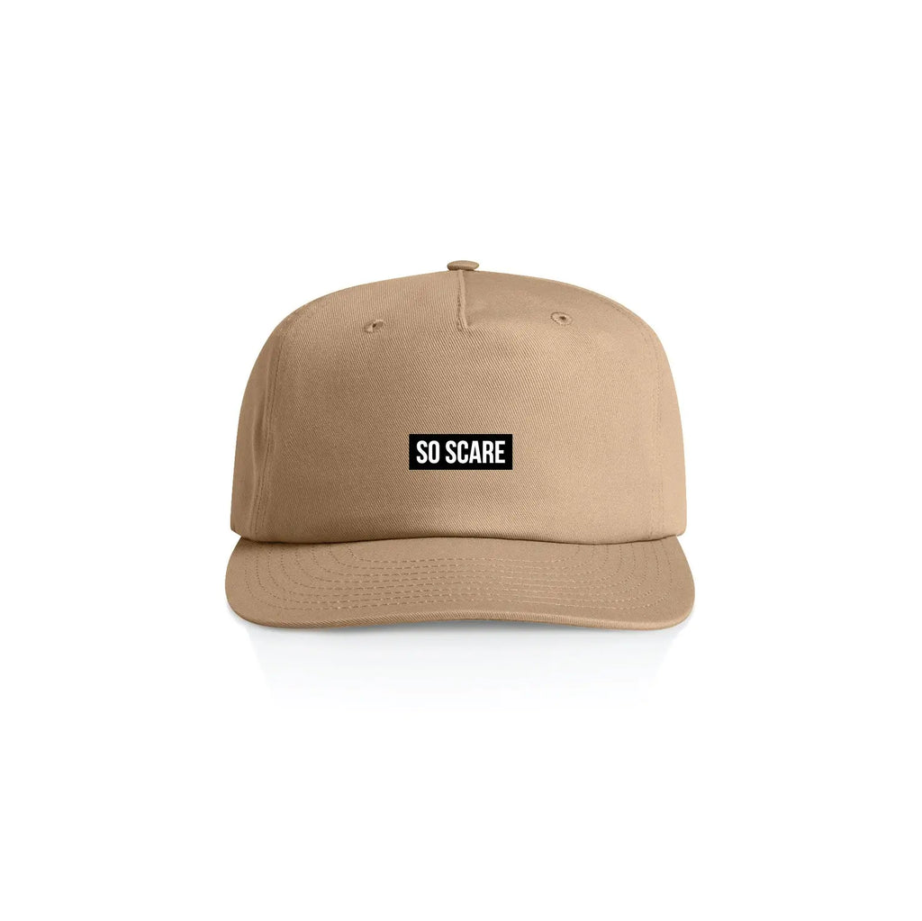 5 PANEL HAT - SAND SO SCARE SOCIAL CLUB