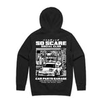 CAR PARTS GARAGE HOODED SWEATSHIRT SO SCARE SOCIAL CLUB