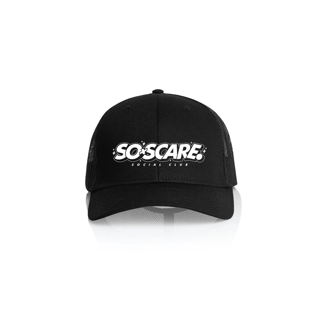 CARTOON TRUCKER HAT SO SCARE SOCIAL CLUB
