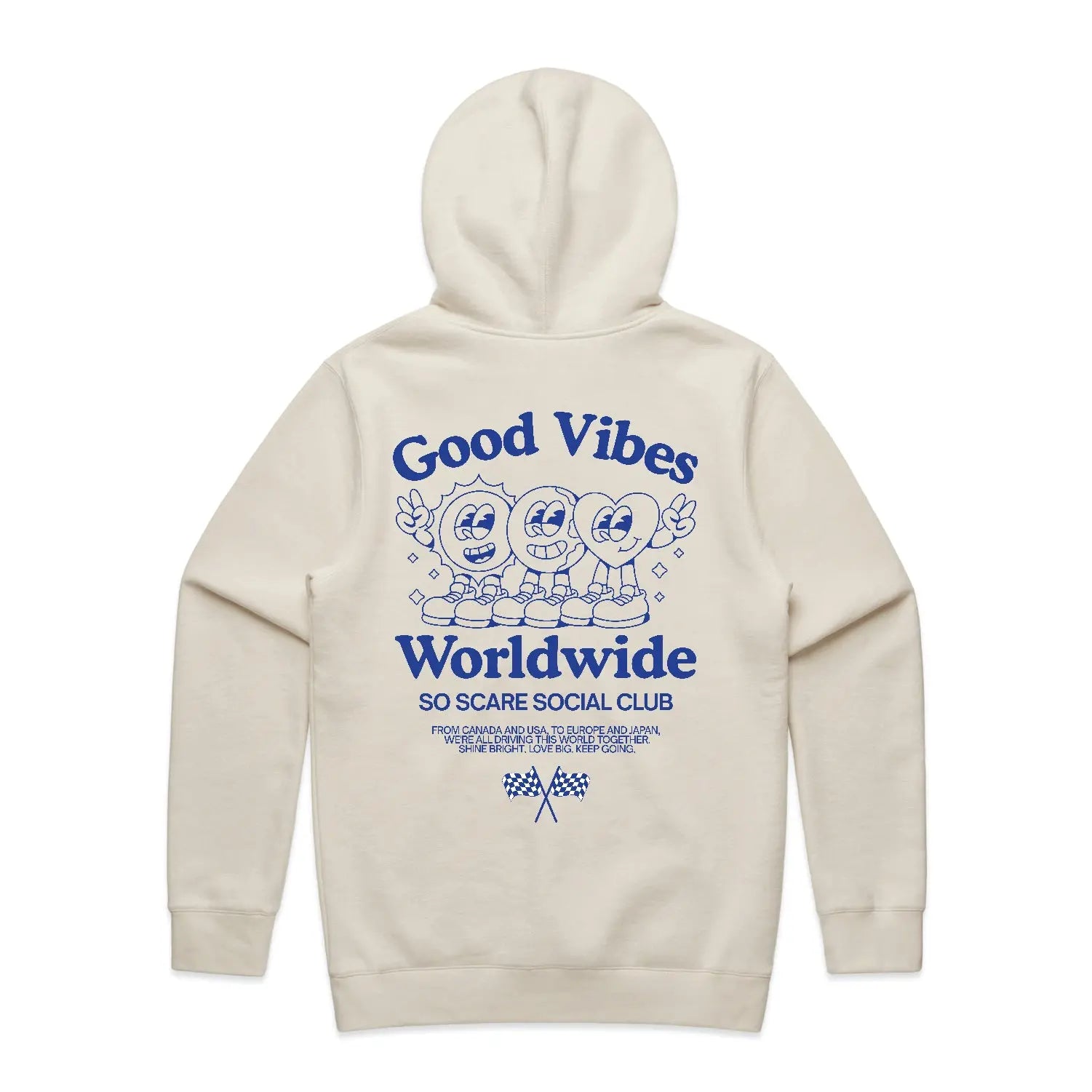 GOOD VIBES HOODED SWEATSHIRT SO SCARE SOCIAL CLUB