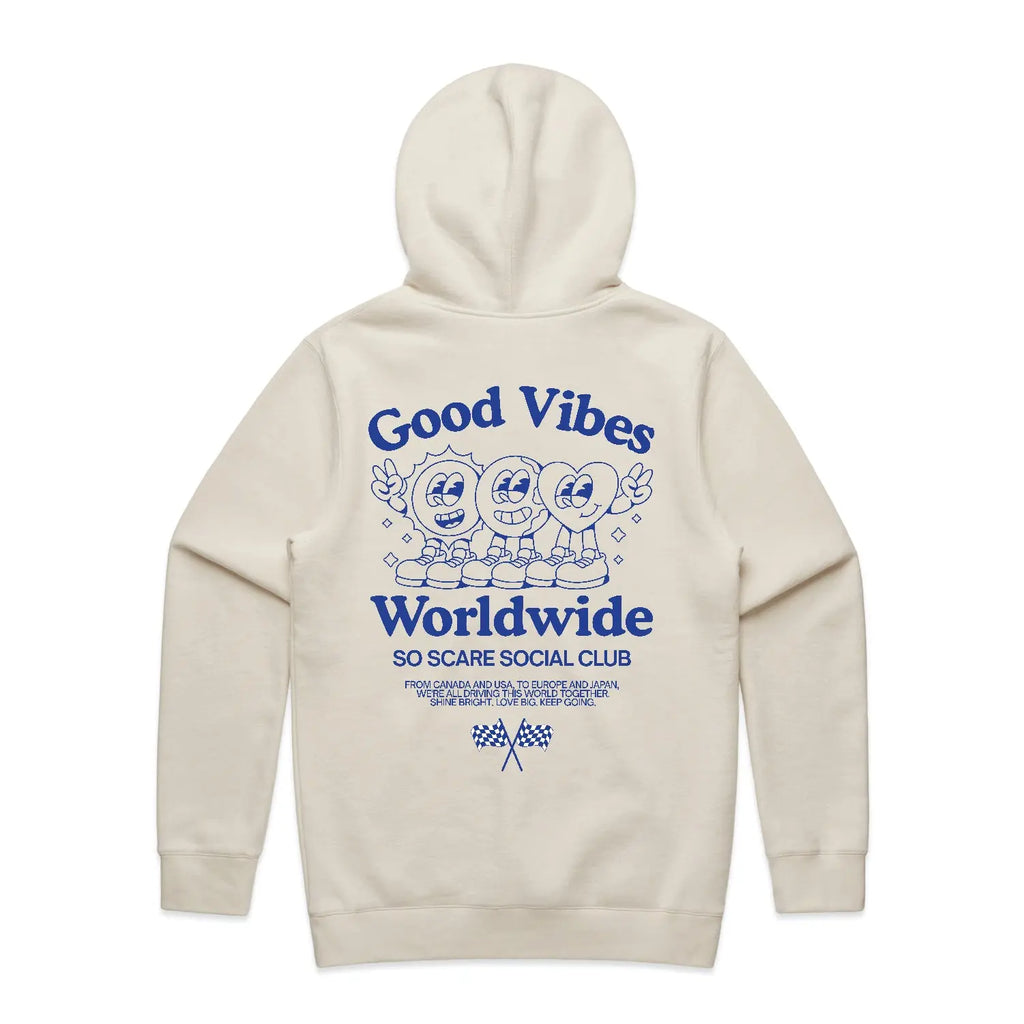 GOOD VIBES HOODED SWEATSHIRT SO SCARE SOCIAL CLUB