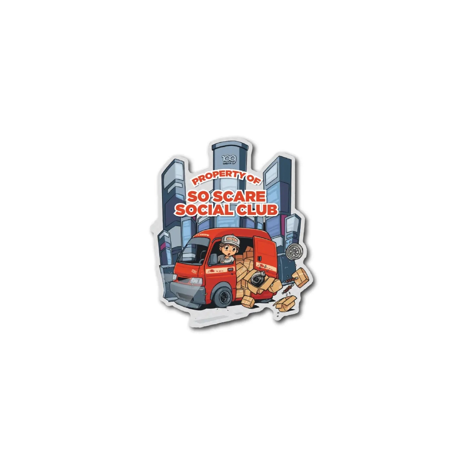 MINI TRUCK ACRYLIC PIN SO SCARE SOCIAL CLUB