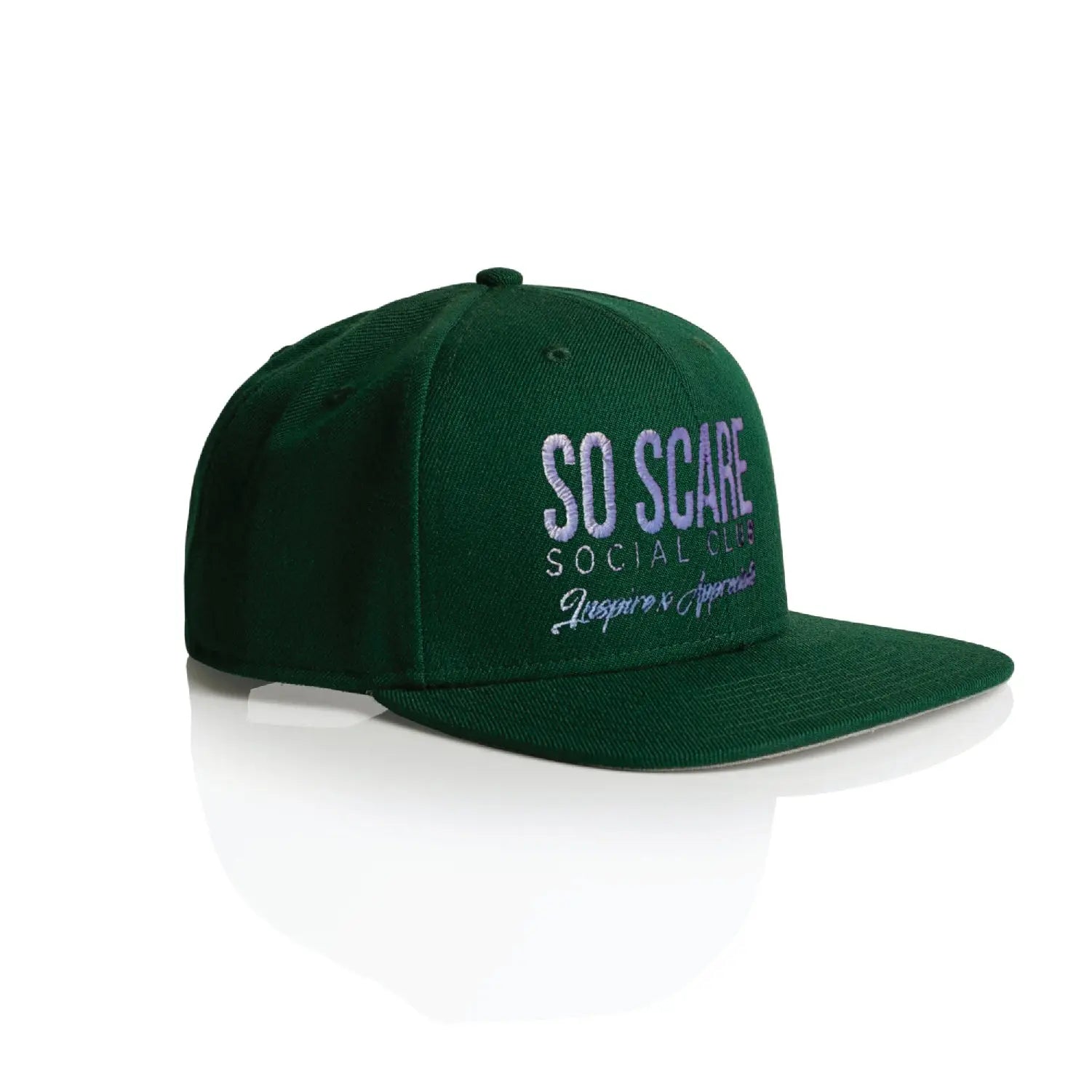 SNAPBACK HAT - FOREST GREEN SO SCARE SOCIAL CLUB