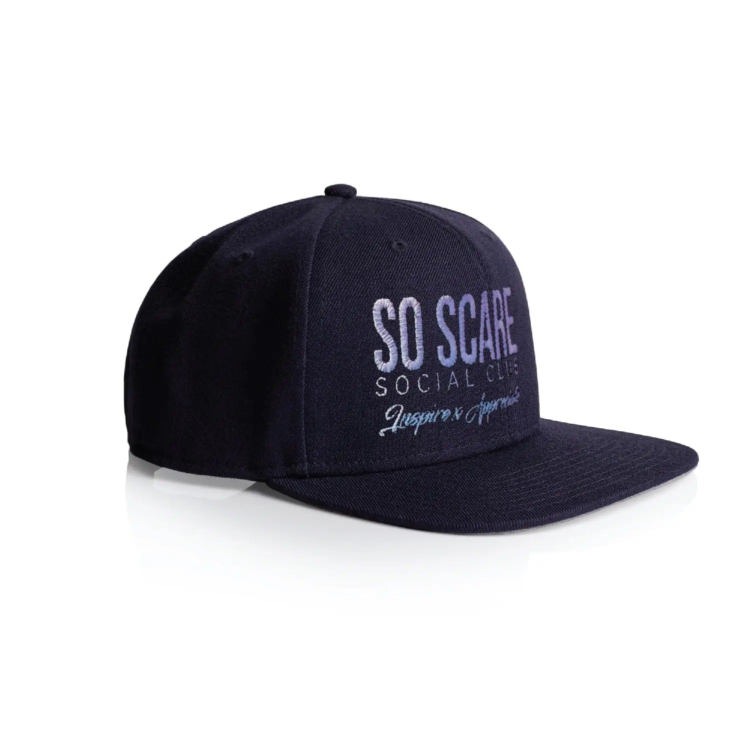 SNAPBACK HAT - NAVY SO SCARE SOCIAL CLUB