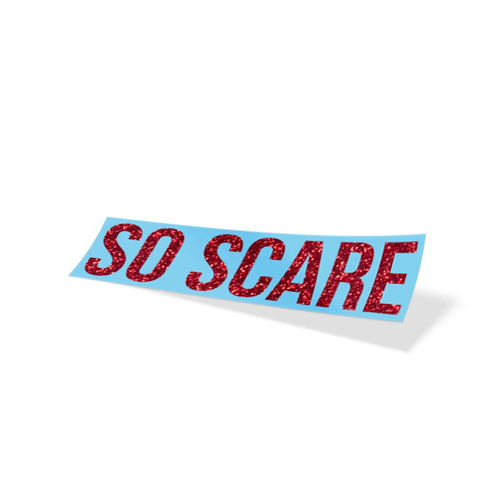 SO SCARE LASERCUT - RED GLITTER SO SCARE SOCIAL CLUB