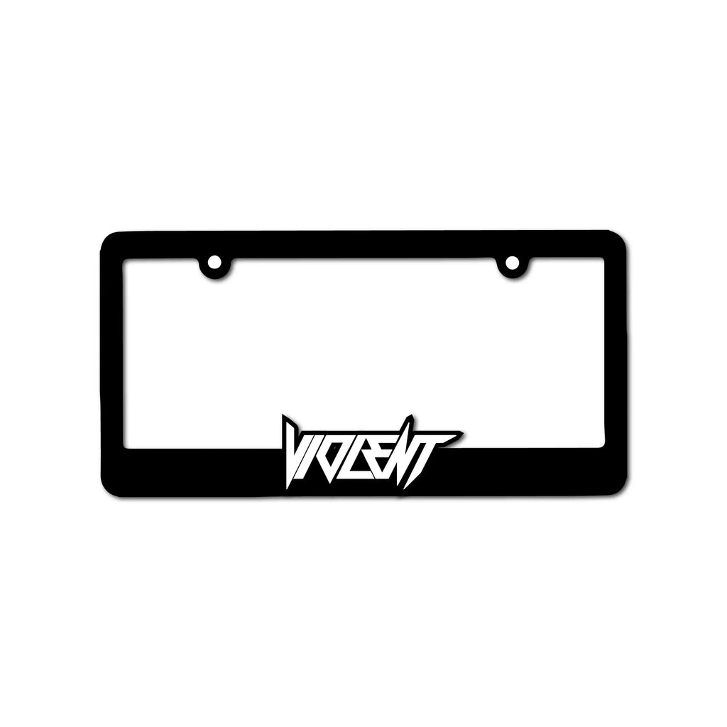 VIOLENT LICENSE PLATE FRAME - WHITE SO SCARE SOCIAL CLUB