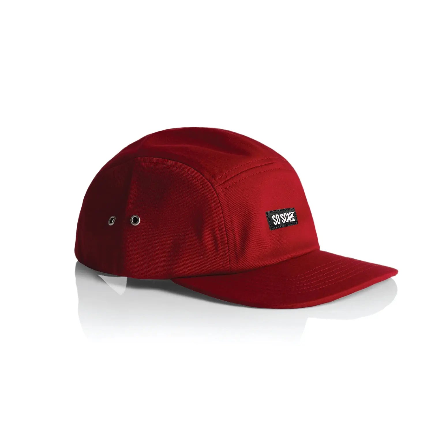 5 PANEL HAT - RED SO SCARE SOCIAL CLUB