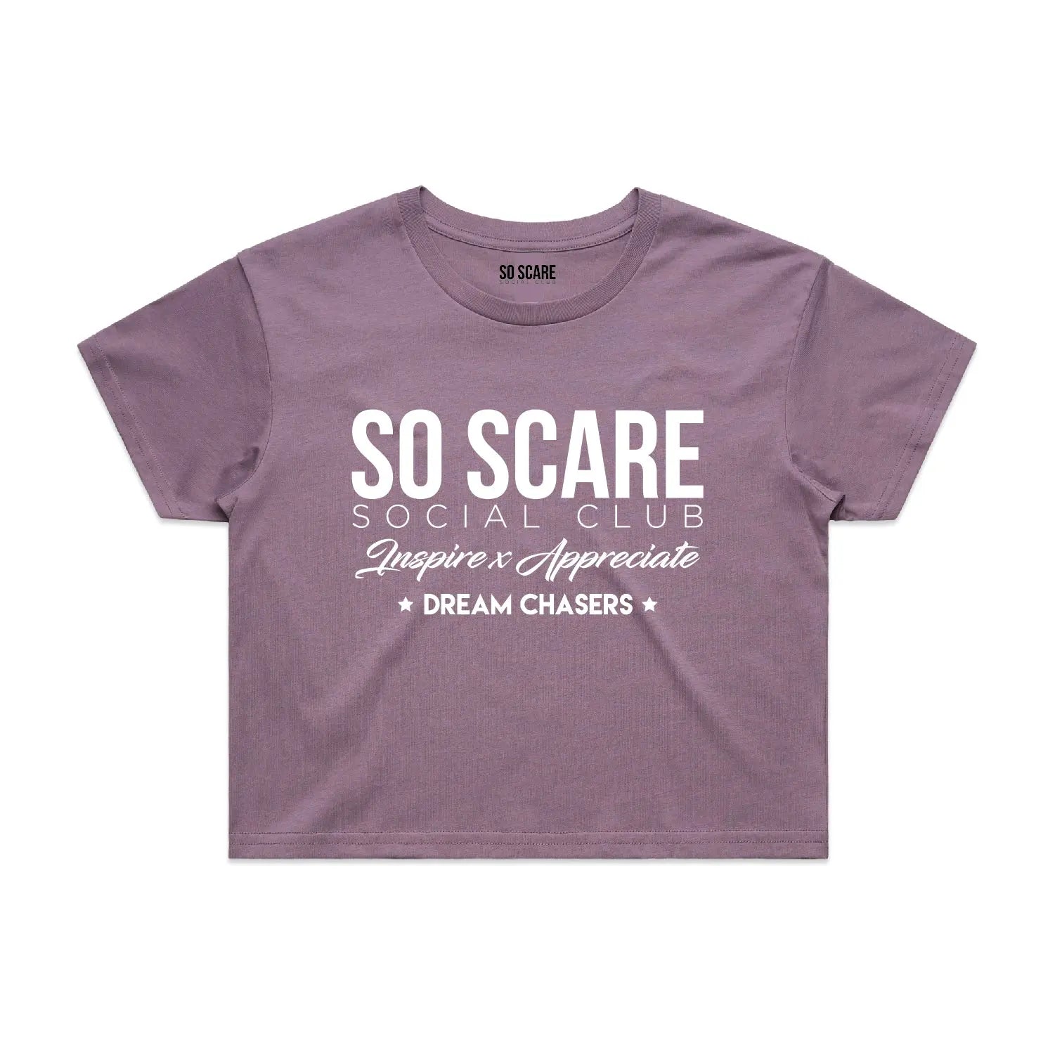 DREAM CHASERS CROP TOP SHIRT SO SCARE SOCIAL CLUB