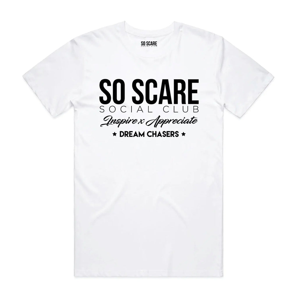 DREAM CHASERS SHIRT - WHITE SO SCARE SOCIAL CLUB