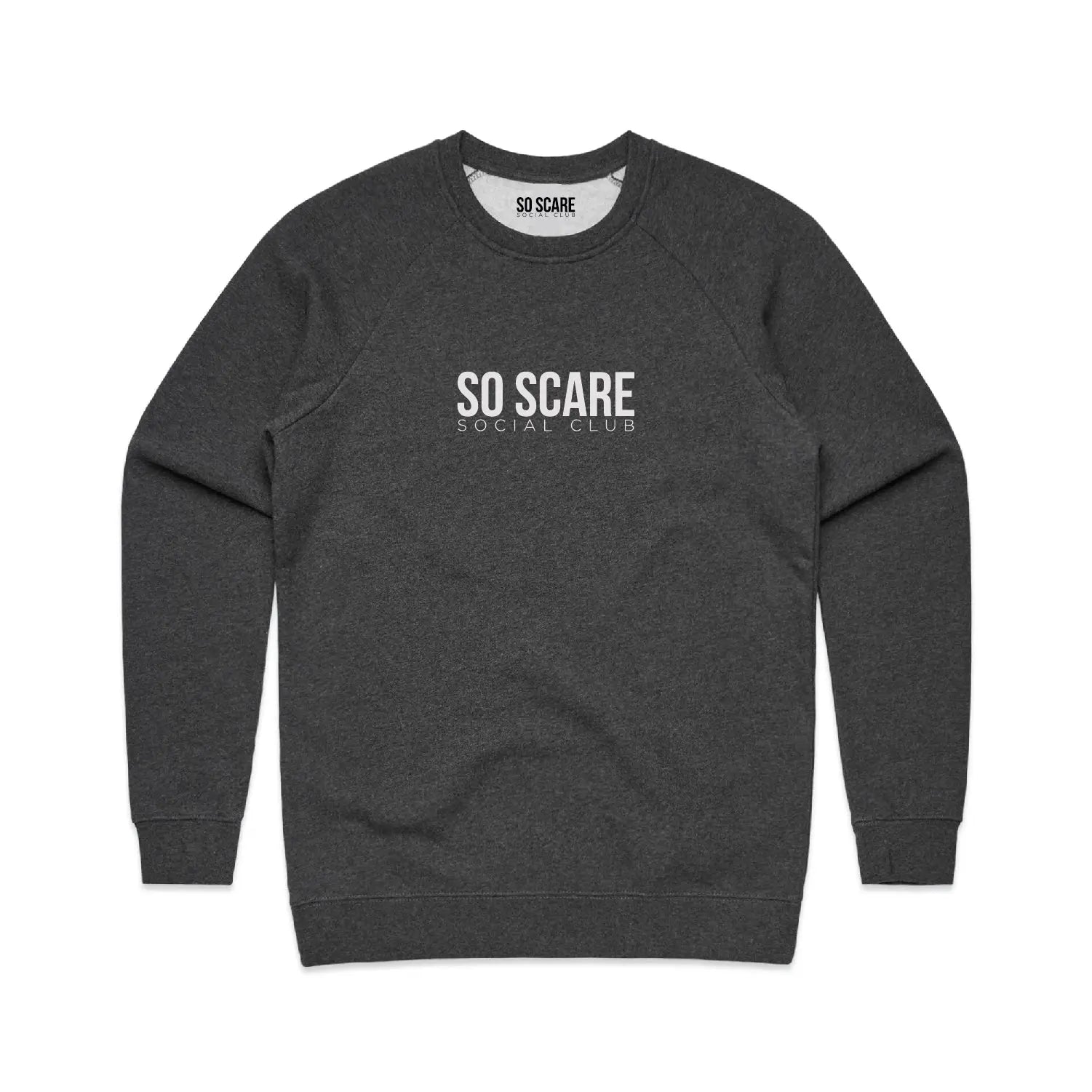 EMBROIDERED CREWNECK SO SCARE SOCIAL CLUB