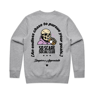 HEADSTONE CREWNECK SO SCARE SOCIAL CLUB