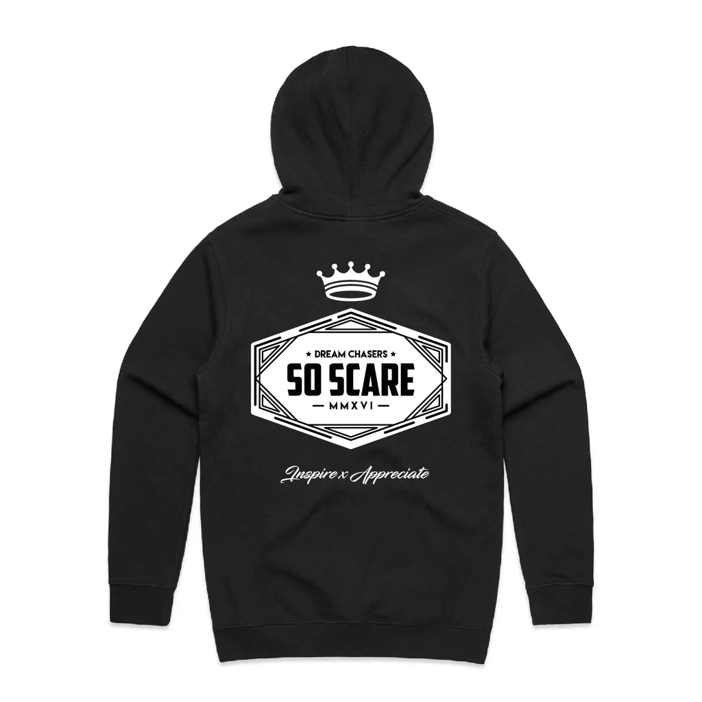 INSPIRE X APPRECIATE HOODED SWEATSHIRT SO SCARE SOCIAL CLUB