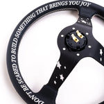 LOW CAR STYLE STEERING WHEEL [GENUINE LEATHER] SO SCARE SOCIAL CLUB