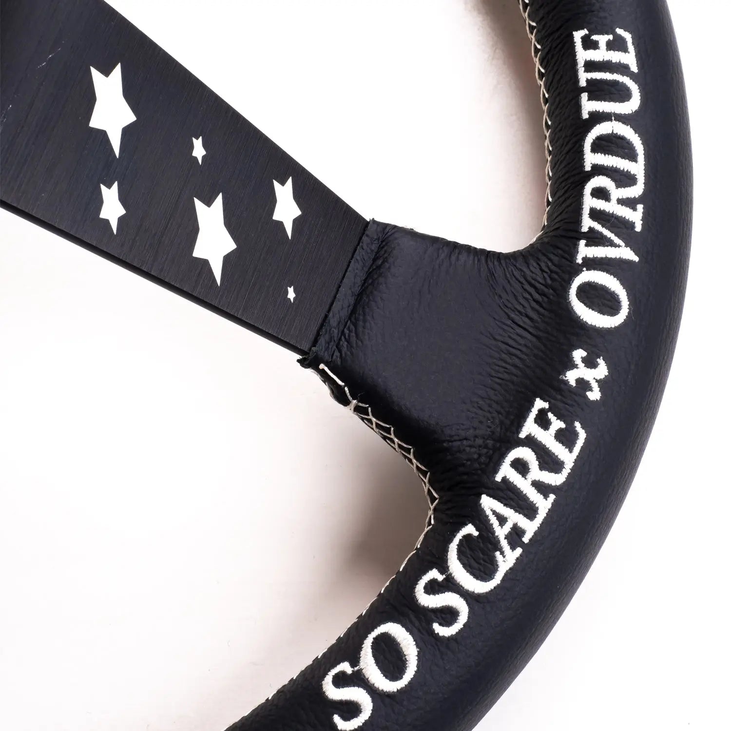 LOW CAR STYLE STEERING WHEEL [GENUINE LEATHER] SO SCARE SOCIAL CLUB
