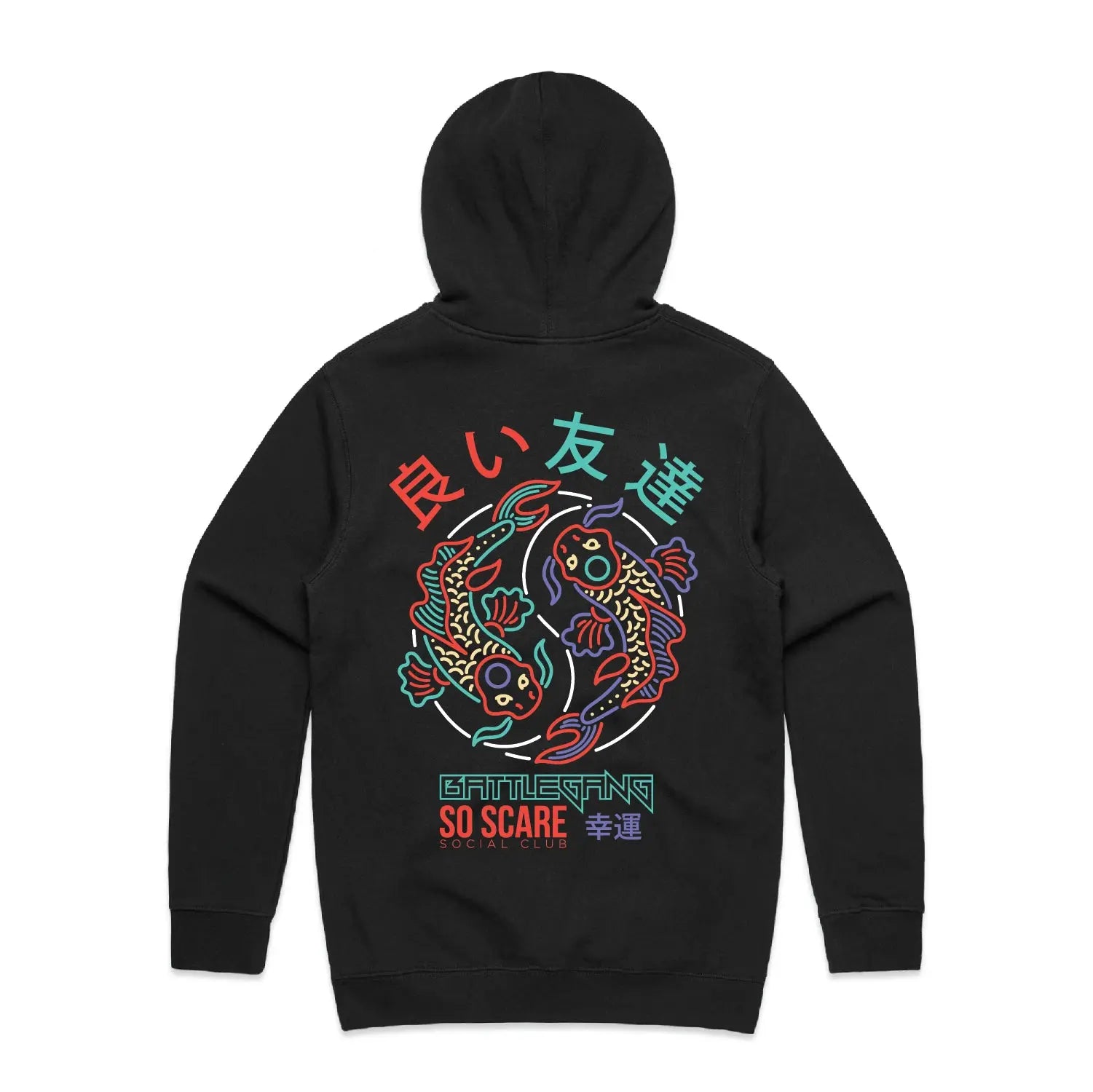 LUCKY KOI HOODED SWEATSHIRT SO SCARE SOCIAL CLUB