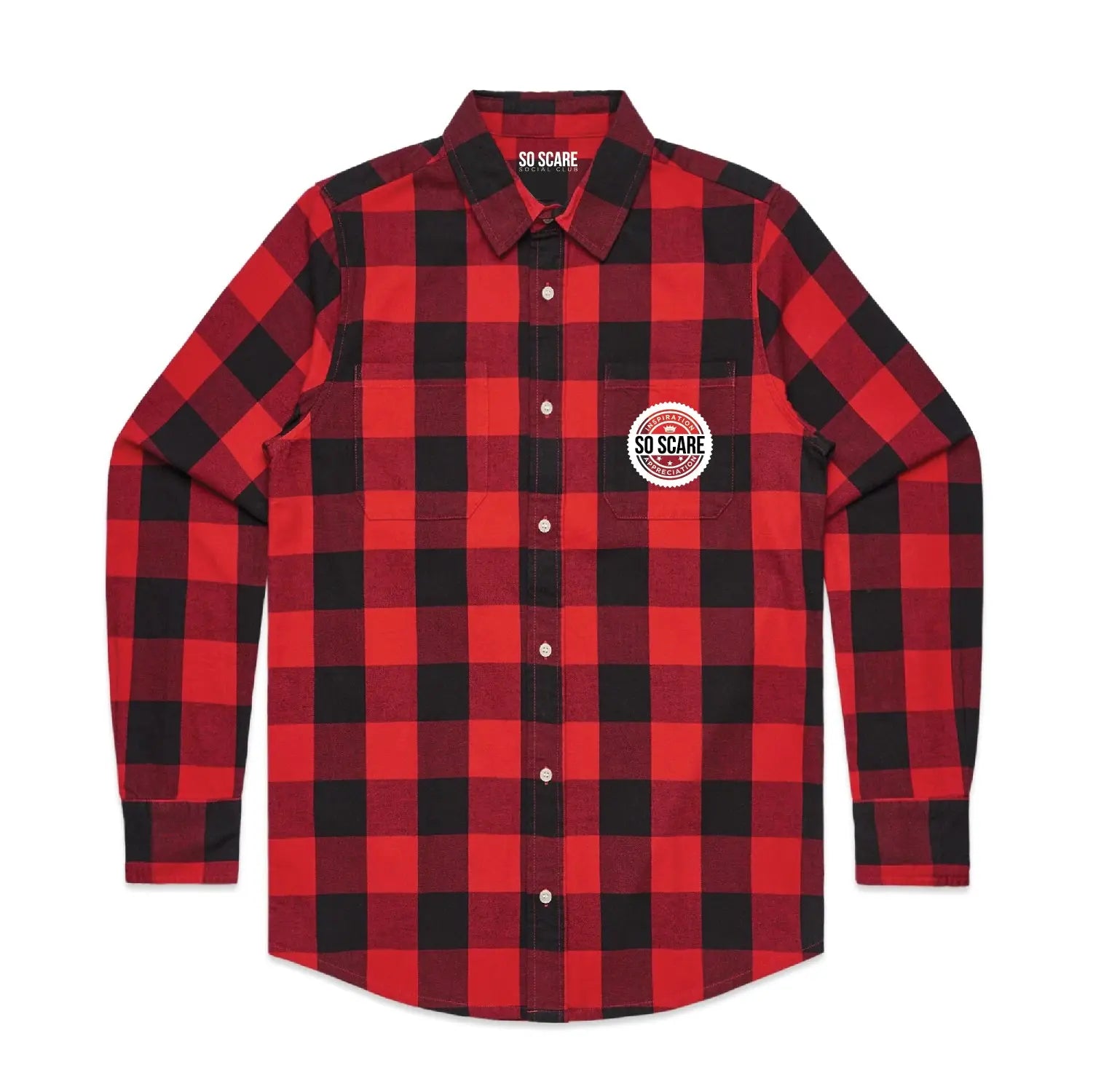 SIGNATURE CREST FLANNEL SO SCARE SOCIAL CLUB