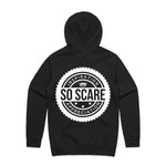 SIGNATURE HOODED SWEATSHIRT - BLACK SO SCARE SOCIAL CLUB