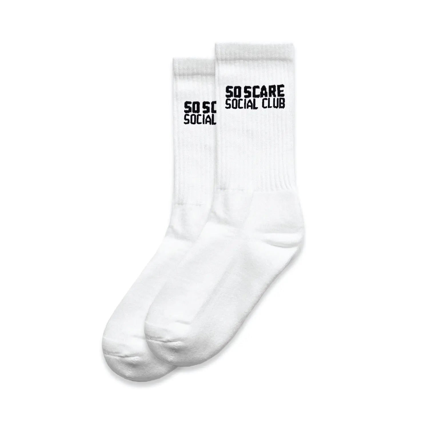 SO SCARE SOCKS - WHITE SO SCARE SOCIAL CLUB