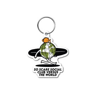 SSSC VS THE WORLD RUBBER KEYCHAIN SO SCARE SOCIAL CLUB