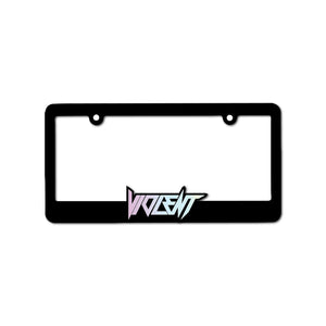 VIOLENT CLIQUE LICENSE PLATE FRAME - OILSLICK SO SCARE SOCIAL CLUB