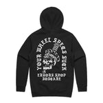 YOUR WHEEL SPECS SUCK HOODED SWEATSHIRT SO SCARE SOCIAL CLUB